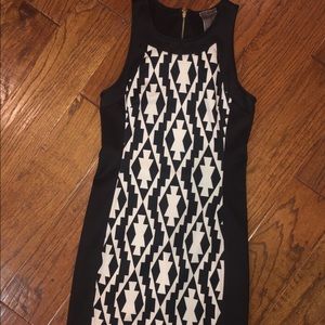 Black and White Patterned Dress